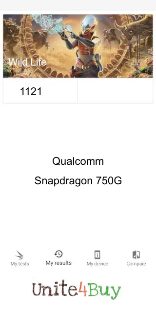 Qualcomm Snapdragon 750G 3DMark Benchmark результаты теста (score / баллы)
