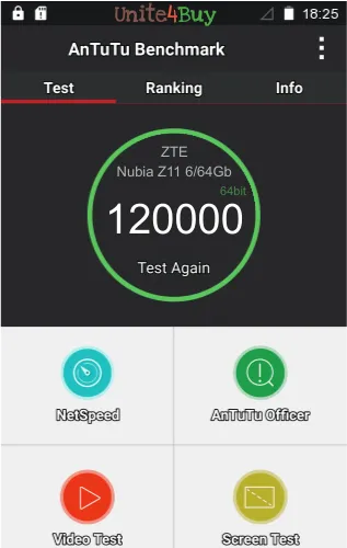 ZTE Nubia Z11 6/64Gb antutu benchmark результаты теста (score / баллы)
