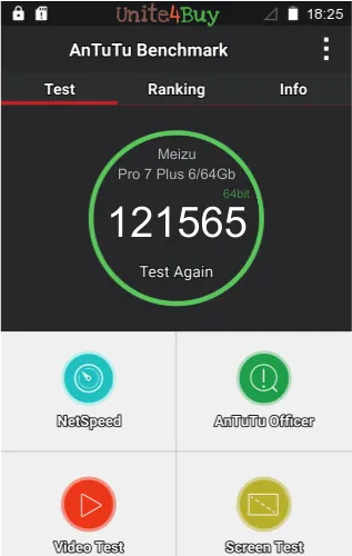 Meizu Pro 7 Plus 6/64Gb antutu benchmark результаты теста (score / баллы)