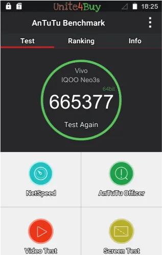 Vivo IQOO Neo3s antutu benchmark результаты теста (score / баллы)