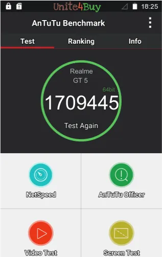 Realme GT 5 antutu benchmark результаты теста (score / баллы)