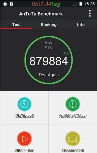 Vivo S18 antutu benchmark результаты теста (score / баллы)