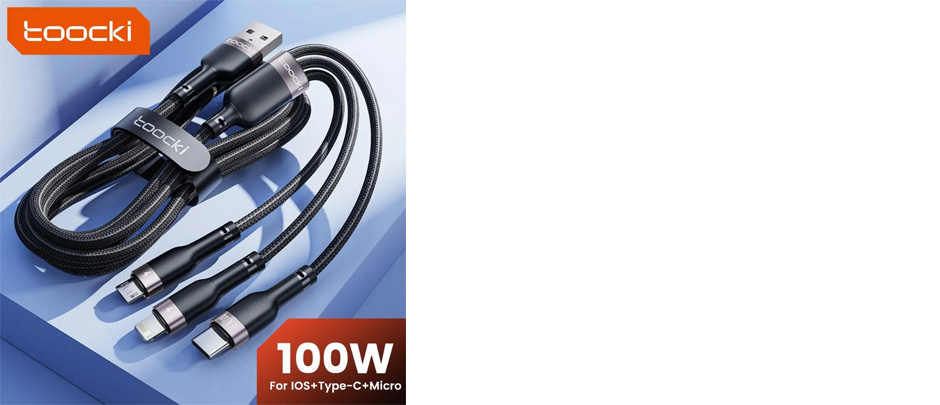 Toocki 6A 100W Cable 3-in-1