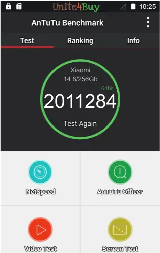 Xiaomi 14 12/256Gb antutu benchmark результаты теста (score / баллы)