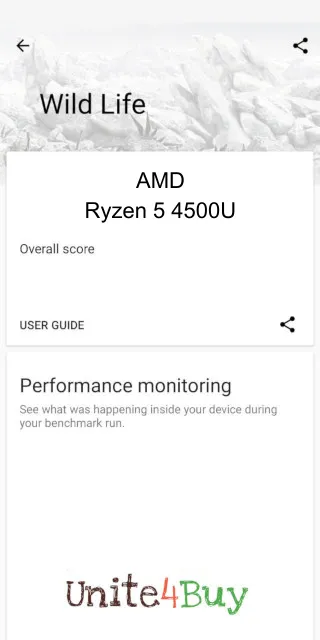 AMD Ryzen 5 4500U 3DMark Benchmark результаты теста (score / баллы)
