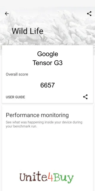 Google Tensor G3 3DMark Benchmark результаты теста (score / баллы)