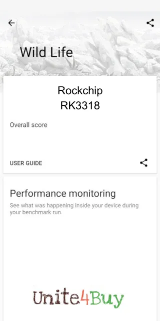 Rockchip RK3318 3DMark Benchmark результаты теста (score / баллы)