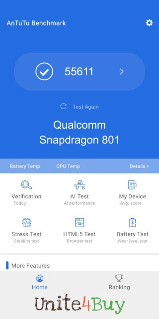 Qualcomm Snapdragon 801 Antutu Benchmark результаты теста (score / баллы)