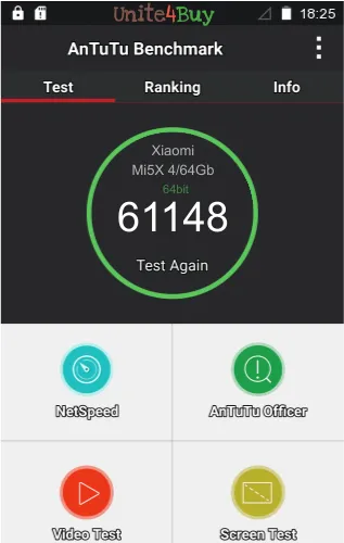 Xiaomi Mi5X 4/64Gb antutu benchmark результаты теста (score / баллы)