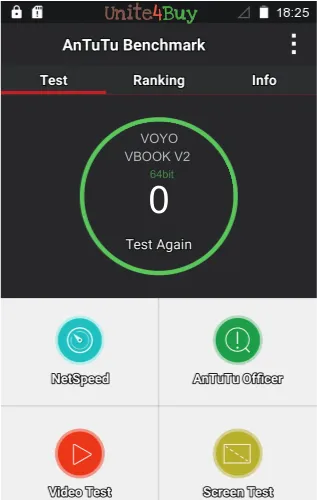 VOYO VBOOK V2 antutu benchmark результаты теста (score / баллы)