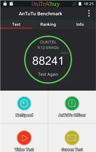 OUKITEL K12 6/64Gb antutu benchmark результаты теста (score / баллы)