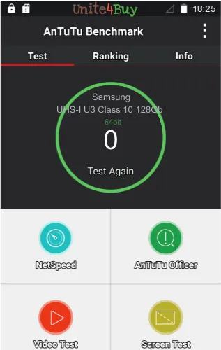 Samsung UHS-I U3 Class 10 128Gb antutu benchmark результаты теста (score / баллы)