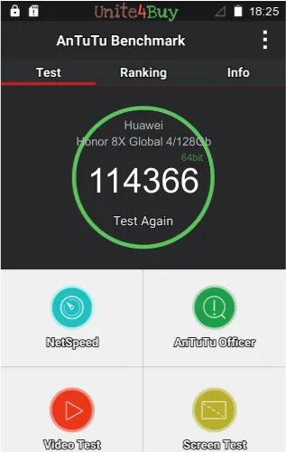 Huawei Honor 8X Global 4/128Gb antutu benchmark результаты теста (score / баллы)