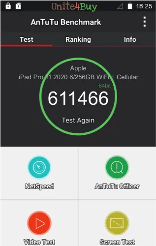 Apple iPad Pro 11 2020 6/256GB WiFi + Cellular antutu benchmark результаты теста (score / баллы)