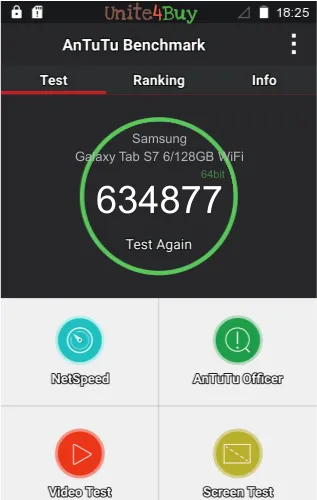 Samsung Galaxy Tab S7 6/128GB WiFi antutu benchmark результаты теста (score / баллы)