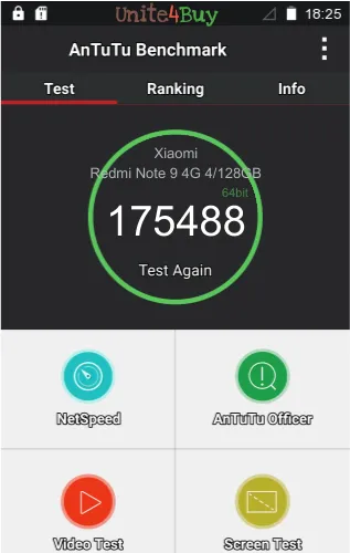 Xiaomi Redmi Note 9 4G 4/128GB antutu benchmark результаты теста (score / баллы)