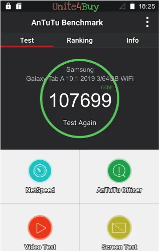 Samsung Galaxy Tab A 10.1 2019 3/64GB WiFi antutu benchmark результаты теста (score / баллы)