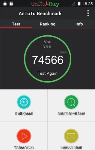 Vivo Y91i antutu benchmark результаты теста (score / баллы)