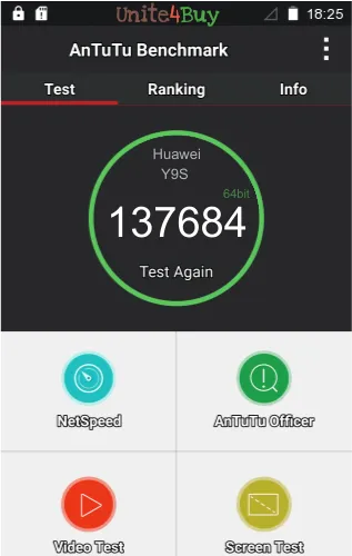 Huawei Y9S antutu benchmark результаты теста (score / баллы)