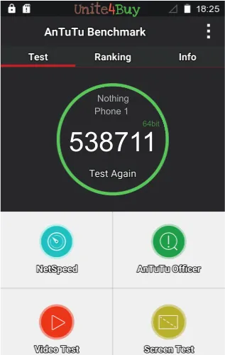 Nothing Phone 1 8/128GB antutu benchmark результаты теста (score / баллы)
