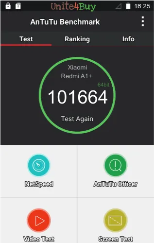 Xiaomi Redmi A1+ antutu benchmark результаты теста (score / баллы)
