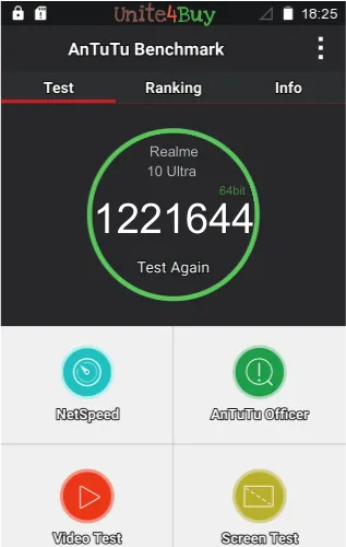 Realme 10 Ultra antutu benchmark результаты теста (score / баллы)