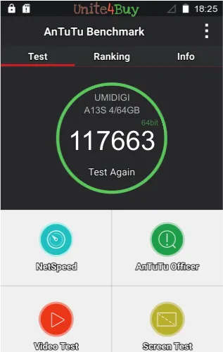 UMIDIGI A13S 4/64GB antutu benchmark результаты теста (score / баллы)