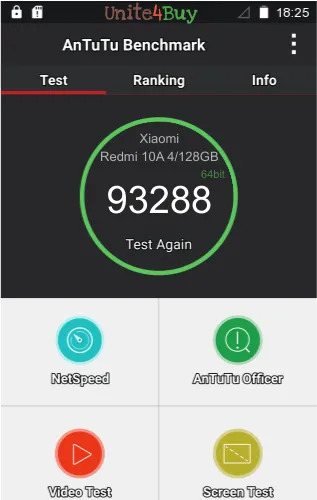 Xiaomi Redmi 10A 4/128GB antutu benchmark результаты теста (score / баллы)
