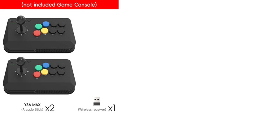 DATA FROG Wireless Y3A Max Arcade Stick Fight Joystick