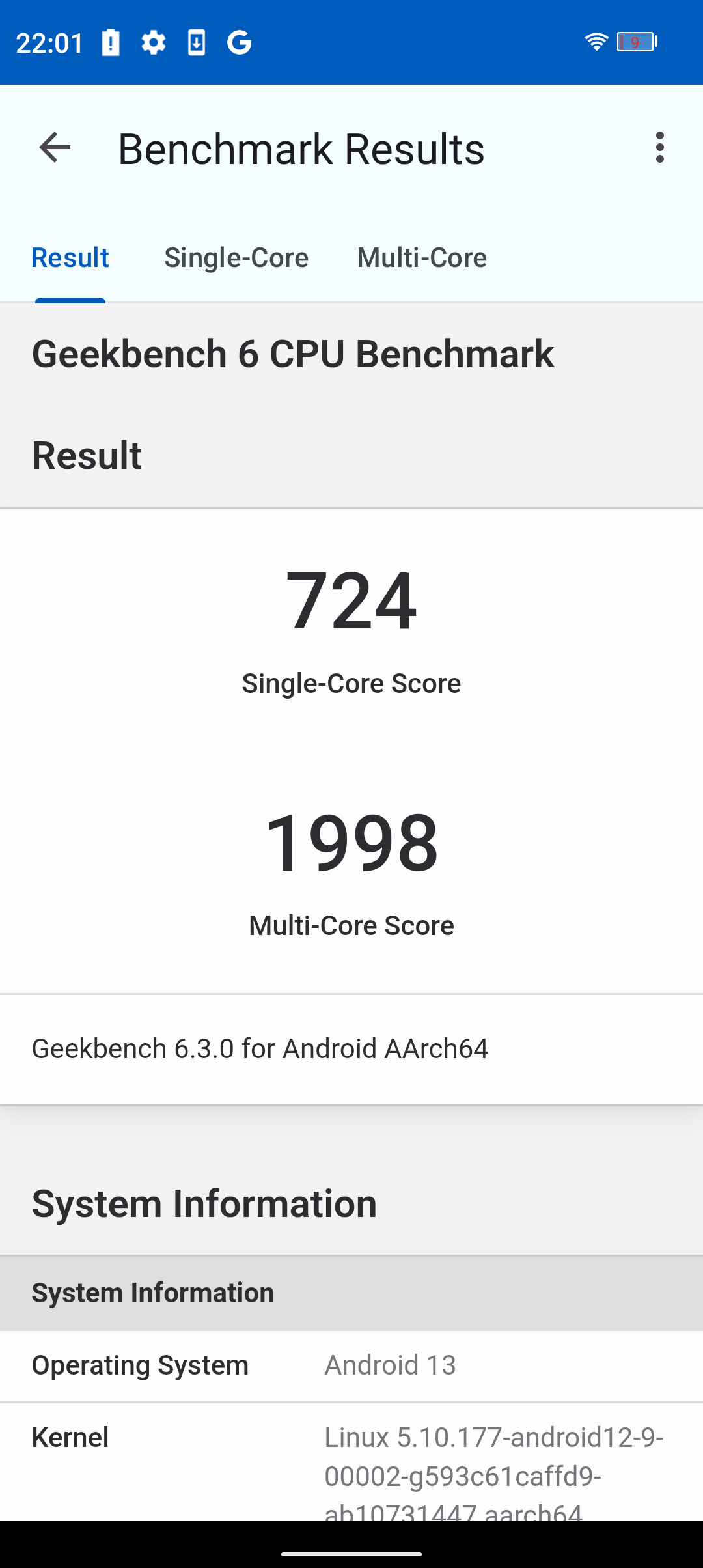 Geekbench 6 результаты